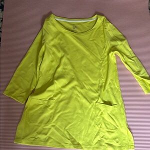 Isaac Mizrahi Live Essentials Yellow Top